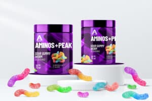 Product Packaging for Sour Gummy Aminos + Peak02