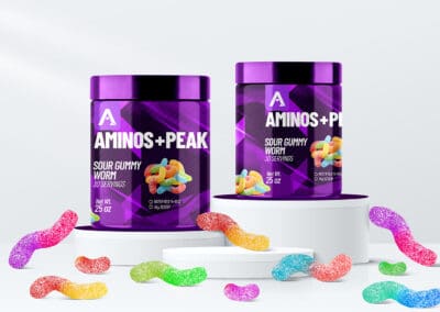 Product Packaging for Sour Gummy Aminos + Peak02
