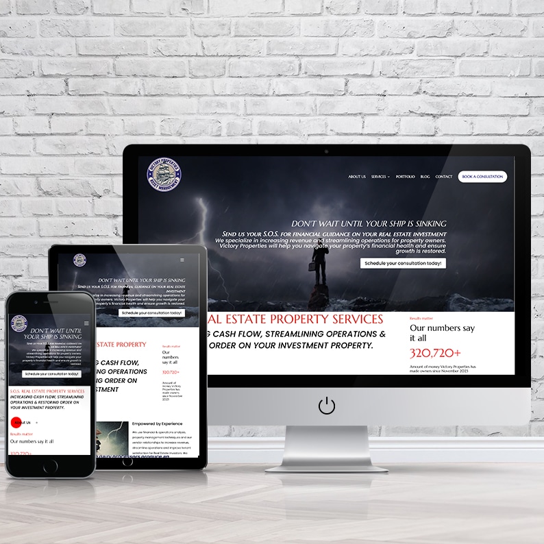 WordPress website Design Victory Properties