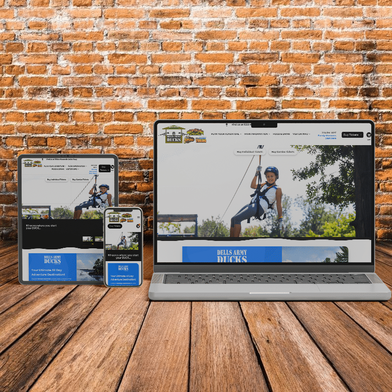 responsive website layout for dells ducks