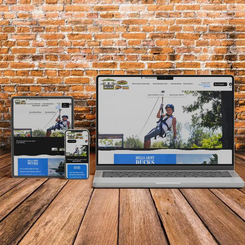 responsive website layout for dells ducks