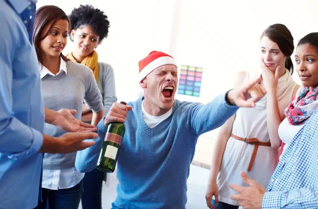 drunk person at a party