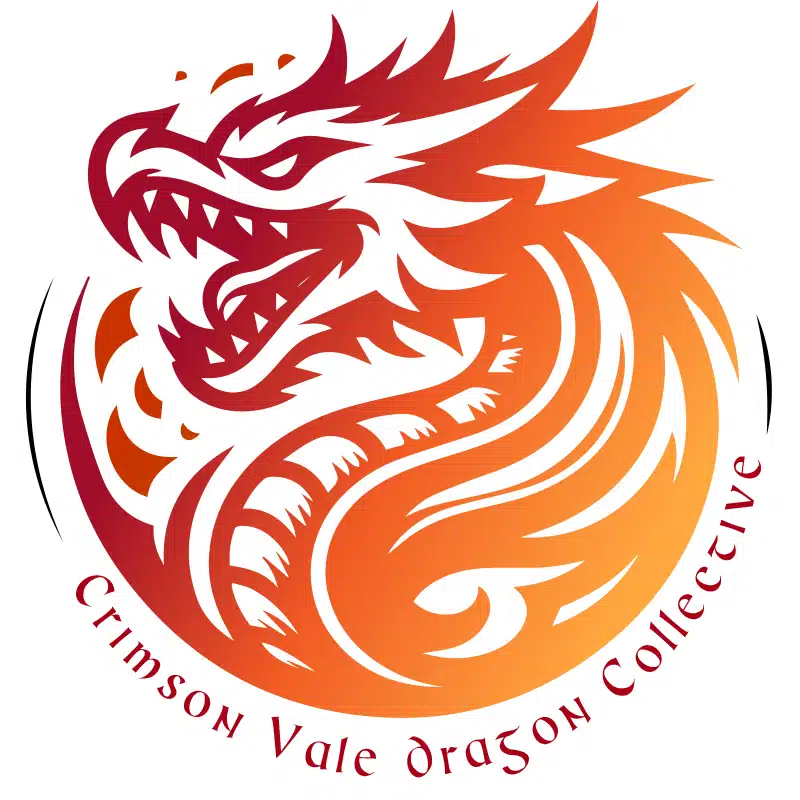 Crimson Vale Dragon Collective Logo Development