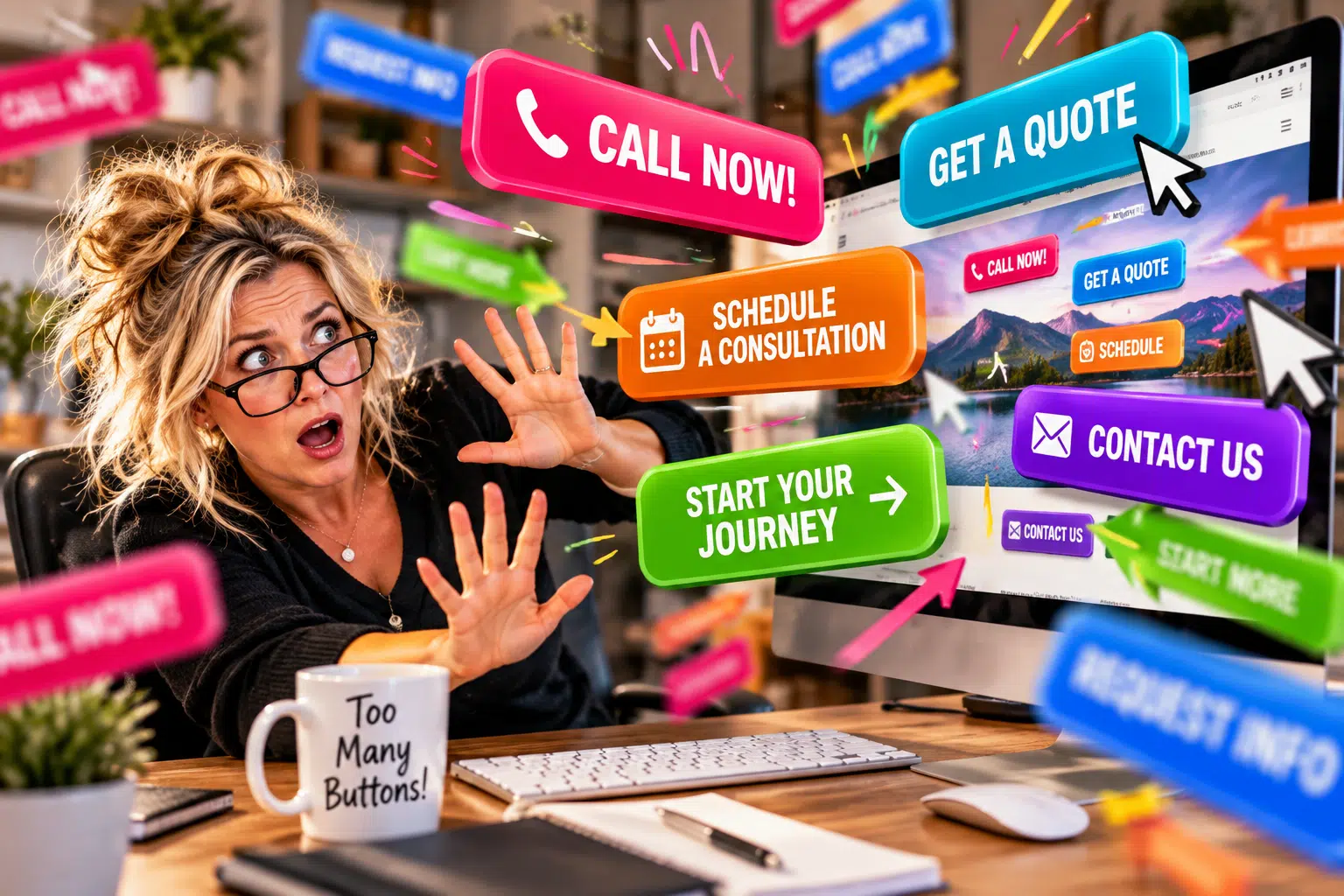 too many CTAs | too many CTA's on your website is a bad thing