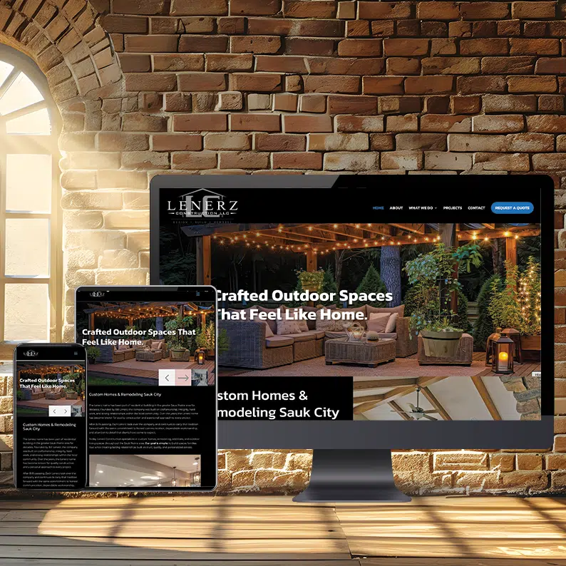 website development in madison wi for lenerz construction