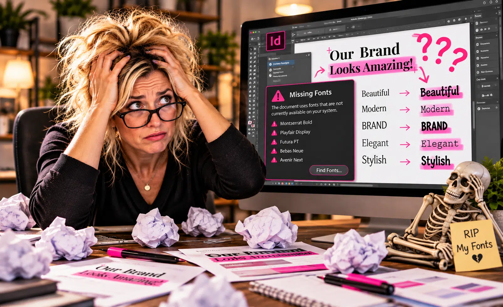 phantom fonts in Adobe InDesign | phontom fonts in Adobe InDesign and how to fix them