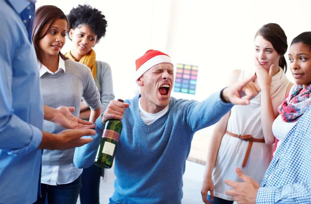 drunk person at a party illustrating your website as a party guest